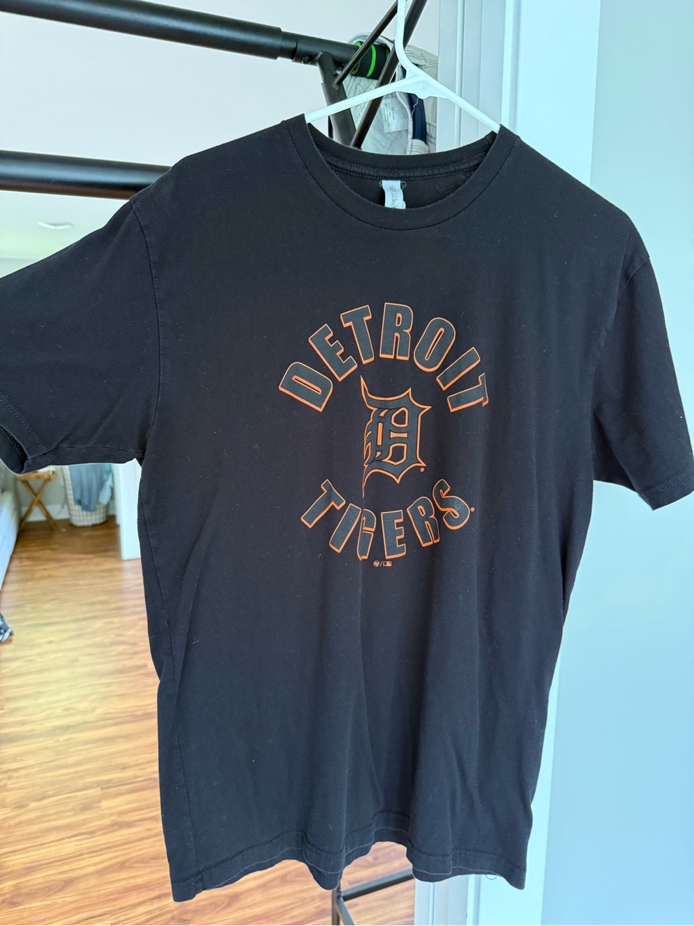 Next Level Apparel Detroit Tigers Blackout Logo T-Shirt, Men’s Large